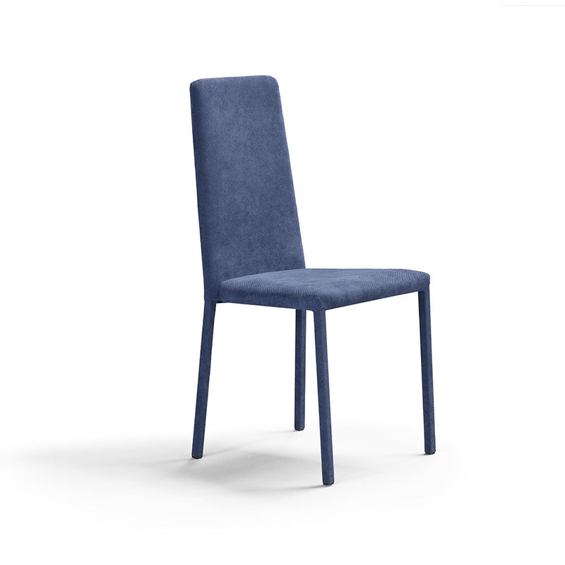 Set 2 sedie Imbottite 45x52x91 cm In Tessuto Savoy  Betty Plus Avio