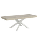 Tavolo Allungabile 200-304x90x77 cm Volantis Premium Cashmere Telaio Bianco 