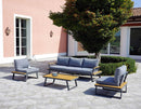 Set Salotto da Giardino in Alluminio Divano 2 Poltrone e Tavolino Vorghini Amburgo
