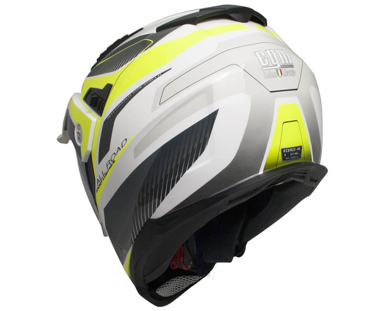 Casco Integrale per Moto Cross con Frontino CGM Forward 606G Giallo Fluo Varie Misure