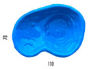 Laghetto Artificiale da Giardino 110x78x28 cm in Polietilene 90 Litri Azzurro