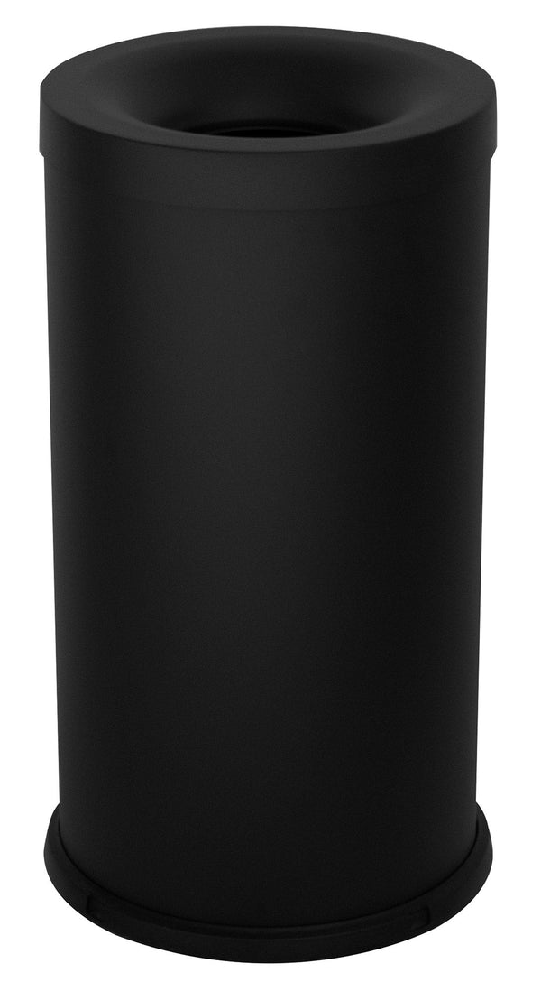 sconto Pattumiera Gettacarte Ø31xh72 cm Autoestinguente In Acciaio Verniciato Nero