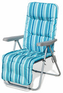 Sedia Sdraio Reclinabile Pieghevole Soriani Madrid Azzurra