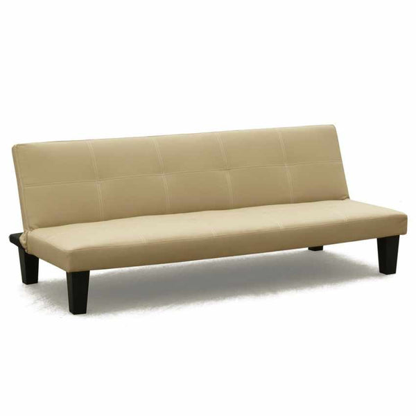 Schlafsofa 175 x 80 x 69 cm aus beigem Kunstleder prezzo