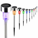 10 Lampade da Giardino ricarica solare Paletti solari Tecnologia LED Luce Color