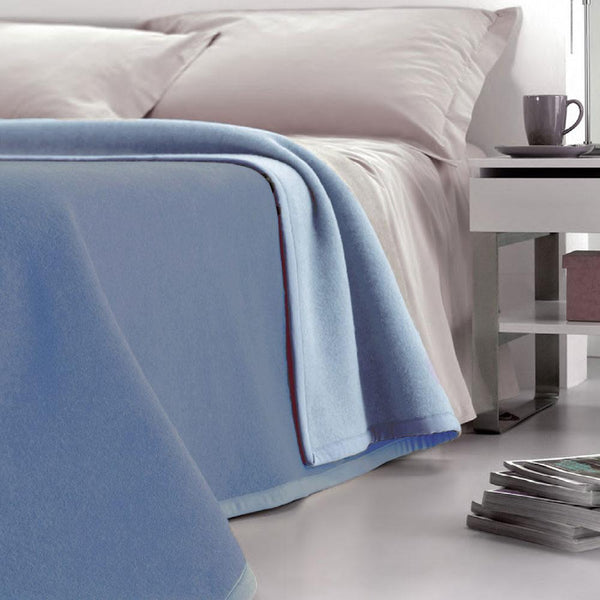 Dobleface-Decke aus reiner Wolle 450gr Cober Double Celeste acquista