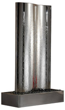 Cascata a Parete Verticale 120x200x60 cm in Acciaio Platino