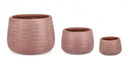 Set 3 Vasi Tressage Terracotta