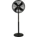 Ventilatore a Piantana 4 Pale Ø 40 cm 50W in Acciaio Laminato e Alluminio Nero      
