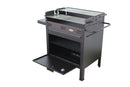 Barbecue a Legna e Carbone 120x60x92 cm con Forno per Pizza in Acciaio Etna Nero