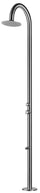 Gartendusche 243,9 x 25 x 54,5 cm mit Sined Palau Inox Duschkopf und Mischer und Fußwascher