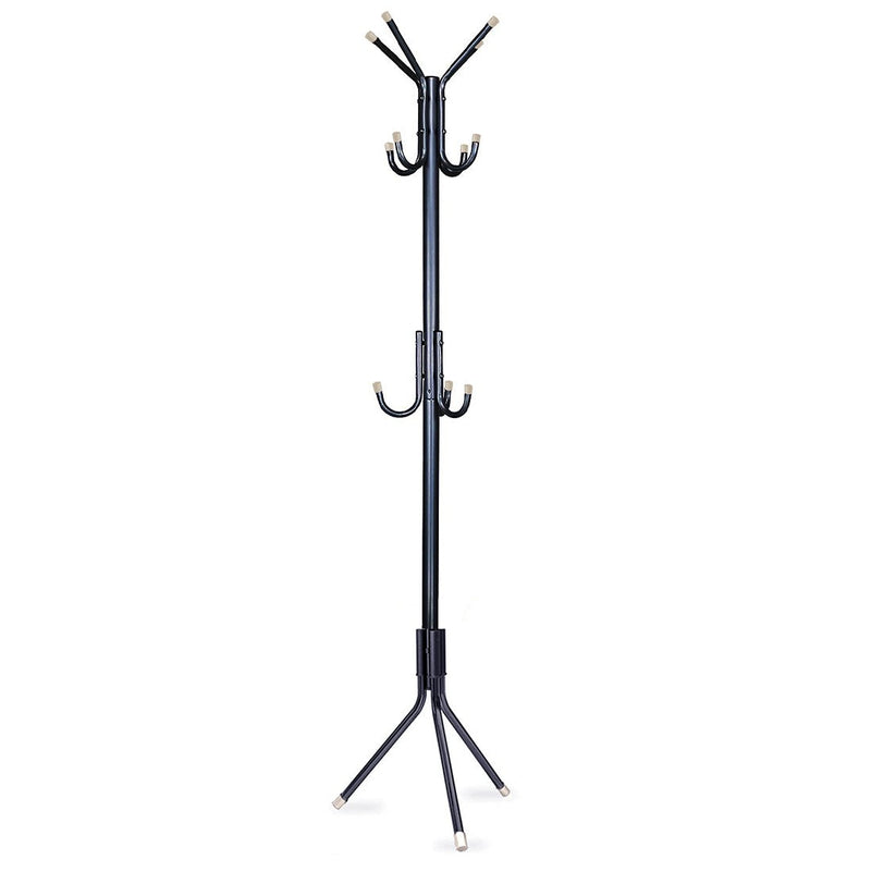 Appendiabiti da Terra H171 cm 11 Ganci in Metallo Nero