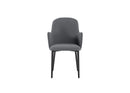 Set 4 Sedie Sophia 53,5x62,5x80 cm in Tessuto Easy-Clean Grigio Chiaro       