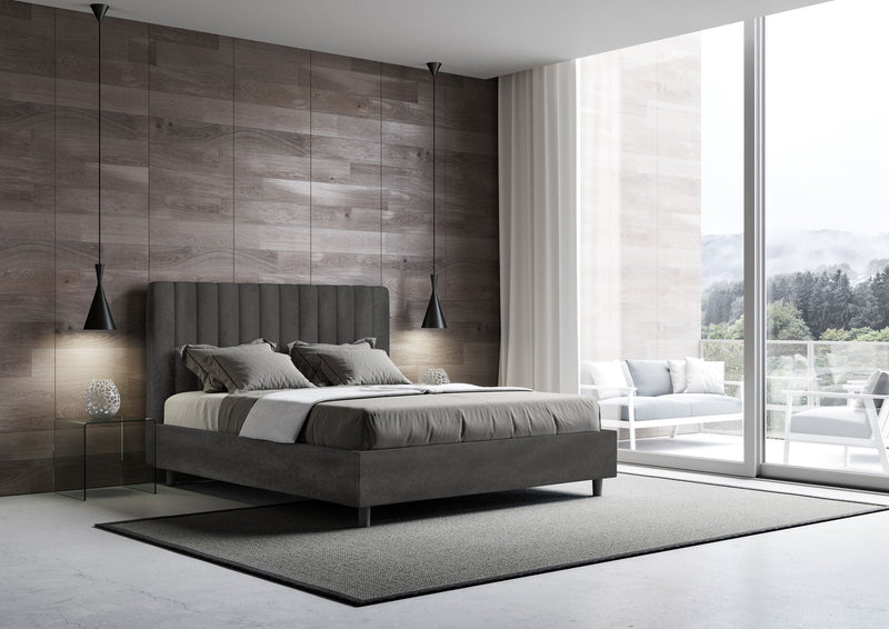 Letto Matrimoniale Francese Agueda Grigio Varie Misure