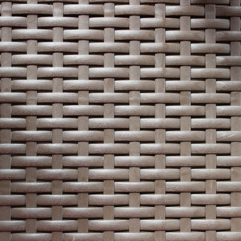 Set Salotto da Giardino Divano 2 Poltrone e Tavolino con Cuscini in Plastica Tortora