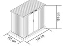 Casetta Box da Giardino in Lamiera Verde per Deposito Attrezzi 194X121X181 Cm Bertozzi