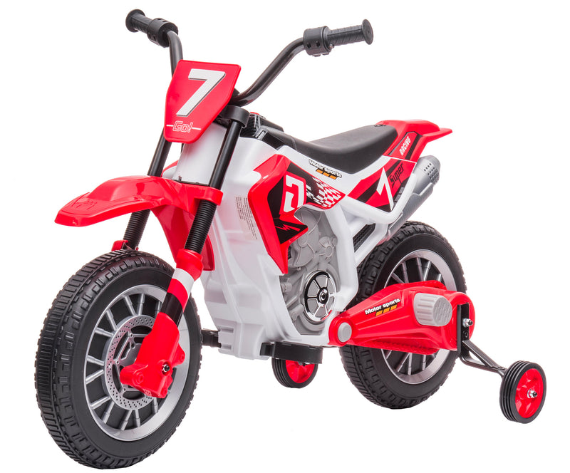 Moto Elettrica per Bambini 12V Motocross Rosso-1