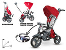 Triciclo Passeggino per Bambini 98x49x105 cm con Seggiolino Reversibile Ciao Rosso-4