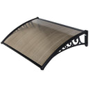 Pensilina Tettoia Modulabile Policarbonato Alveolare Nero Fumè 120X80cm Bertozzi Naxos