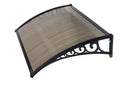 Pensilina Tettoia Modulabile Policarbonato Alveolare Nero Fumè 120X80cm Bertozzi Naxos