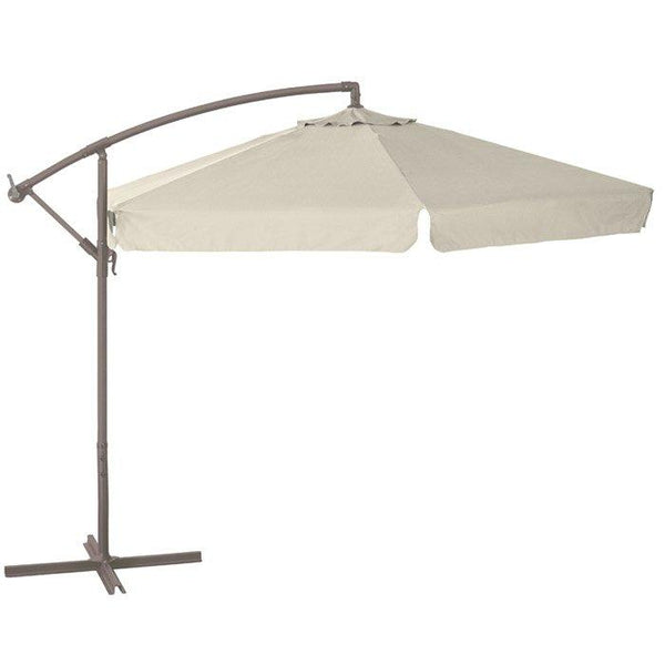 sconto Dezentraler sechseckiger Gartenschirm aus ecrufarbenem Stahl 3X3M Bertozzi