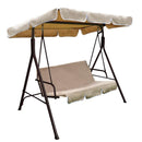 Dondolo da Giardino 3 Posti in Acciaio Bertozzi Sorrento Beige