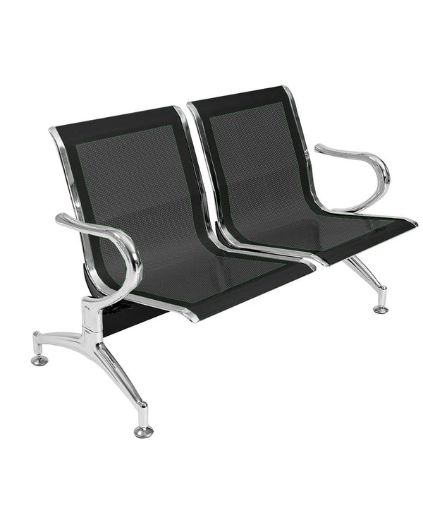 acquista Wartezimmerbank 2 Sitze aus schwarzem Stahl