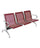 Bank für Wartezimmer 3 Sitze in Red Steel