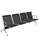 Wartezimmerbank 4 Sitze aus schwarzem Stahl