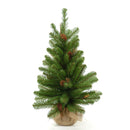 Mini Albero di Natale Artificiale H80 cm Abete con Pigne 115 Tips Verde