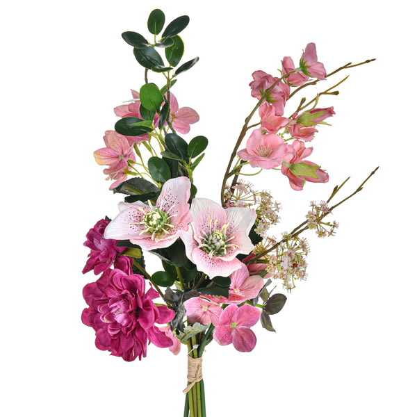 Set 2 Bouquet Artificiali Legato con Helleborus H 52 cm sconto