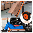 Banco di Lavoro Pieghevole 5 in 1 131x55,5x86 cm in Metallo e Alluminio Arancione