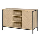 Credenza 3 Ripiani 2 Ante 120x39,2x76 cm in Legno Rovere