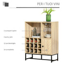 Credenza con Portabottiglie 76x35x97 cm in Legno Rovere