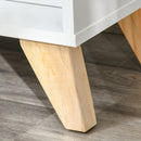 Mobile Multiuso 2 Ante 3 Ripiani 60x30x78 cm in Legno Bianco