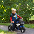 Moto Elettrica per Bambini 6V 3 Ruote Nera e Blu