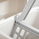 Pattumiera Differenziata 3 Contenitori 42x29x83 cm in Plastica Bianca