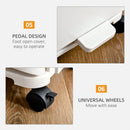 Pattumiera Differenziata 3 Contenitori 42x29x83 cm in Plastica Bianca