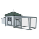 Pollaio per Galline 196x76x97 cm in Legno di Abete Bianco