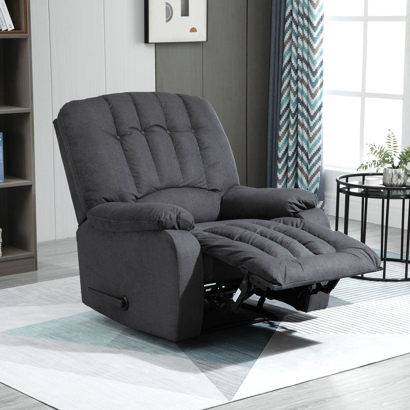 Poltrona Relax Reclinabile 96x99x104 cm in Tessuto Grigio