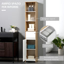Mobile Bagno con Ripiani 32,6x30x171,2 cm in MDF Bianco