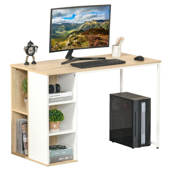 PC-Schreibtisch 115 x 55 x 75 cm aus Metall und Spanplatte aus weißer Eiche online