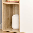 Scrivania Porta PC 115x55x75 cm in Metallo e Truciolare Rovere Bianco