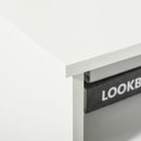 Scrivania Porta PC 4 Cassetti 120x50x76 cm in Legno Bianco