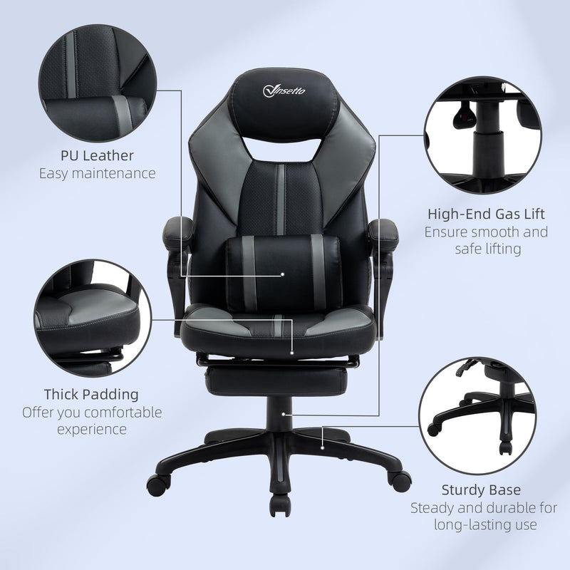 Sedia Poltrona Presidenziale da Ufficio 64x62x114-124 cm in Similpelle Nero