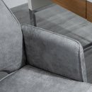 Sedia Operativa da Ufficio 63x66,5x85-95 cm in Tessuto Grigio