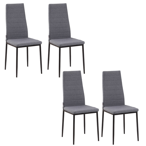 acquista Set mit 4 Stühlen 41 x 50 x 97 cm in grauem Stoff