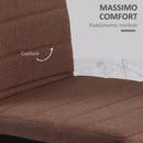 Set 4 Sedie 41x50x97 cm in Tessuto Khaki