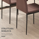 Set 4 Sedie 41x50x97 cm in Tessuto Khaki