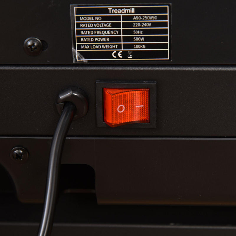 Tapis Roulant Elettrico Pieghevole 12 Km/h 500W 12 Programmi Nero